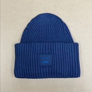 Acne Studios Navy Blue Knit Wool Toque Beanie Fisherman Hat Unisex O/S New